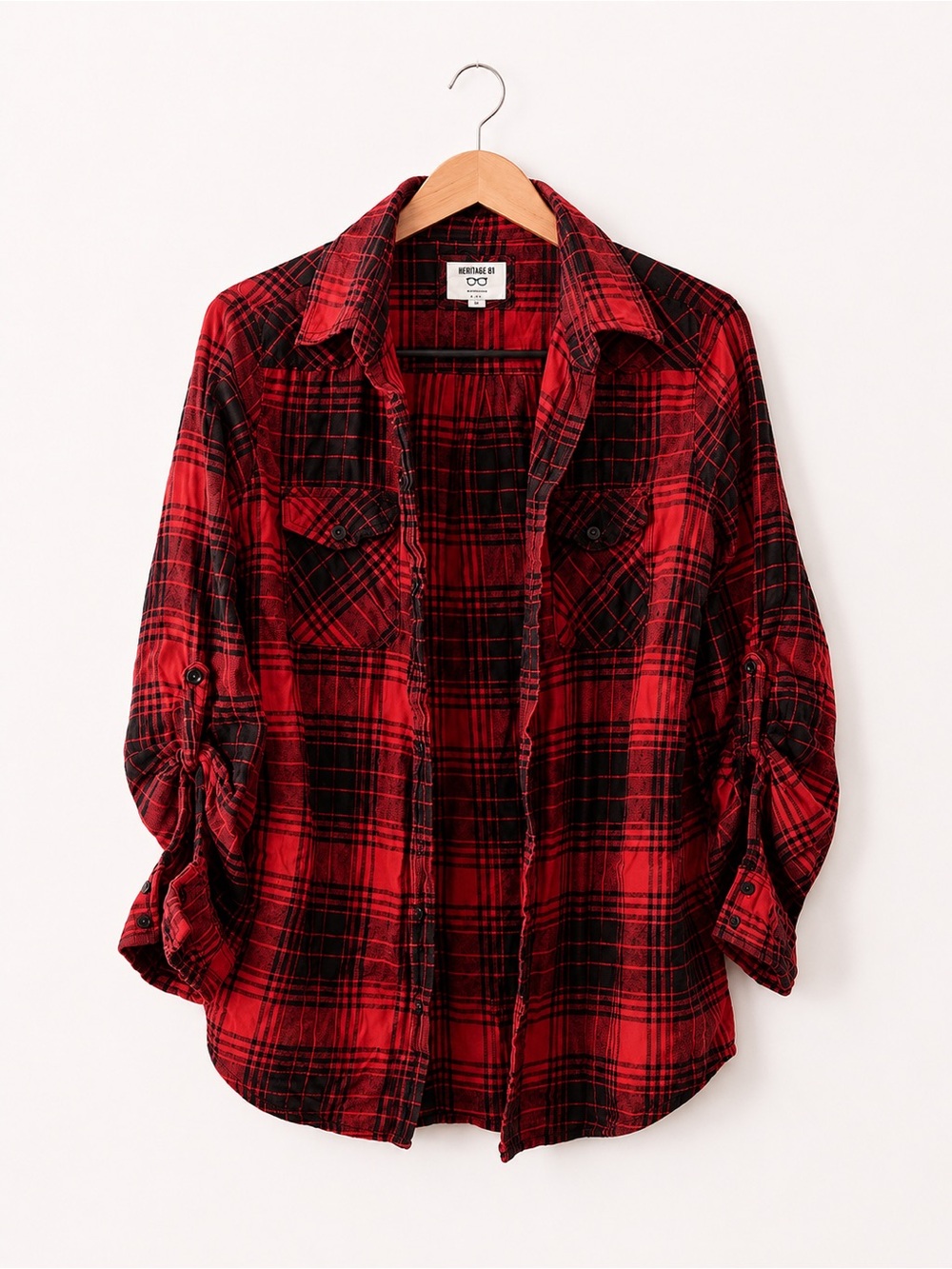 Forever 21 Heritage 81 Red Black Flannel Medium M